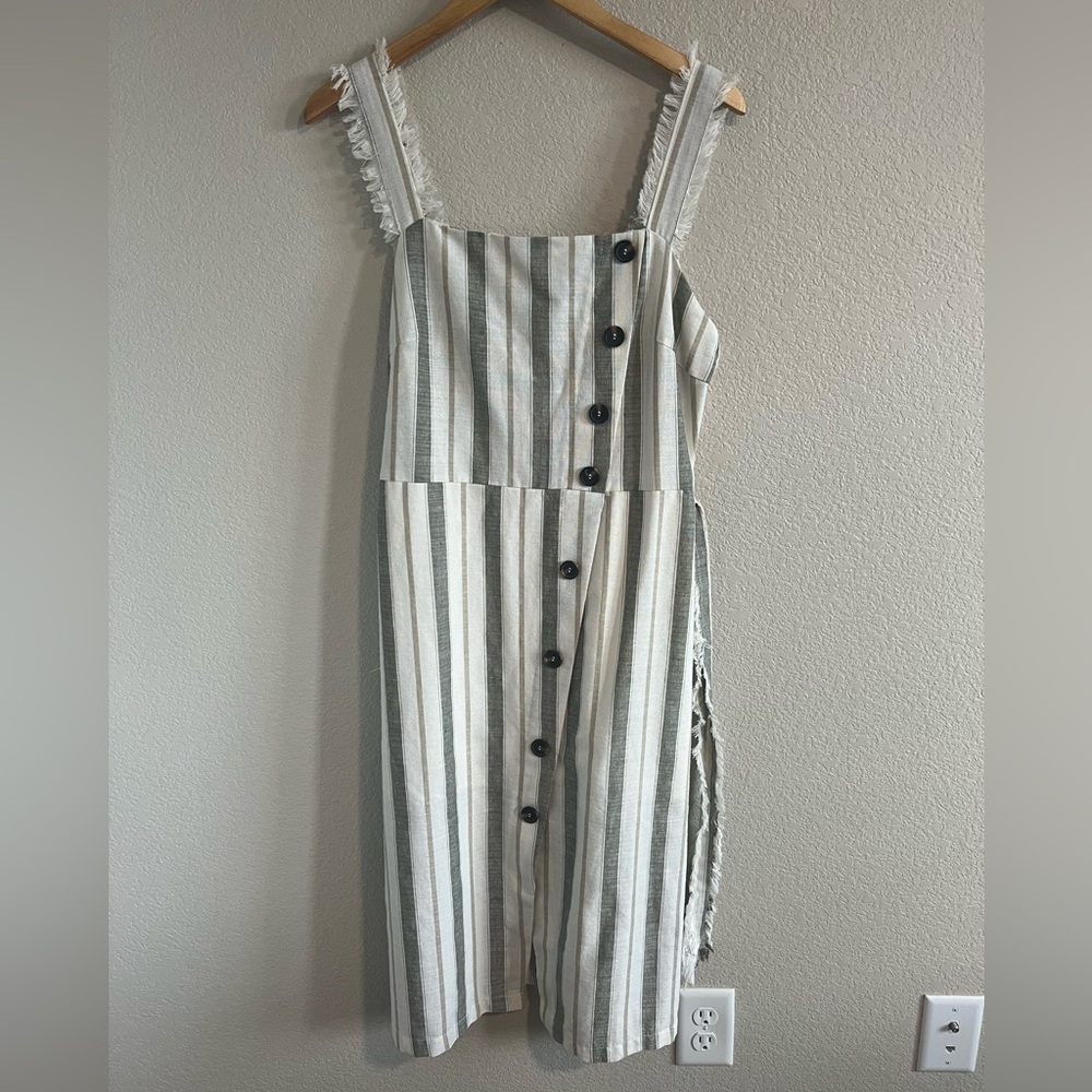 Heatherly Maria Linen Midi Dress Sz. L - Picture 7 of 10